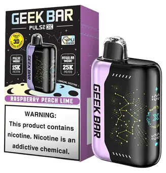 Geek Bar Pulse X Raspberry Peach Lime flavor 25000 puff disposable vape at iSmokee smoke shop Orlando and Kissimmee