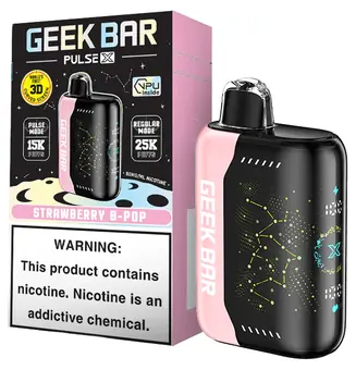 Geek Bar Pulse X Strawberry B-Burst flavor 25000 puff disposable vape at iSmokee smoke shop Orlando and Kissimmee
