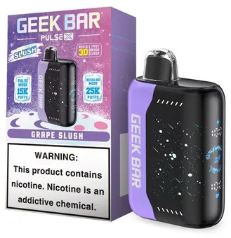 Geek Bar Pulse X Grape Slush flavor 25000 puff disposable vape at iSmokee smoke shop Orlando and Kissimmee