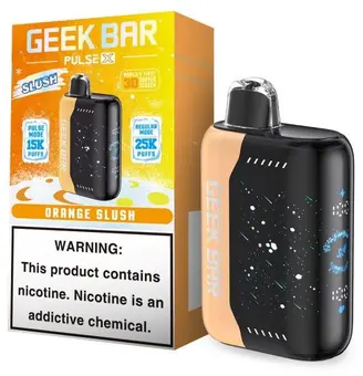 Geek Bar Pulse X Orange Slush flavor 25000 puff disposable vape at iSmokee smoke shop Orlando and Kissimmee