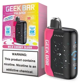 Geek Bar Pulse X Wild Cherry Slush flavor 25000 puff disposable vape at iSmokee smoke shop Orlando and Kissimmee