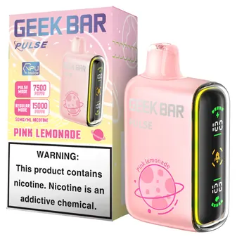 Geek Bar Pulse 15K Pink Lemonade flavor 15000 puff disposable vape at iSmokee smoke shop Orlando and Kissimmee