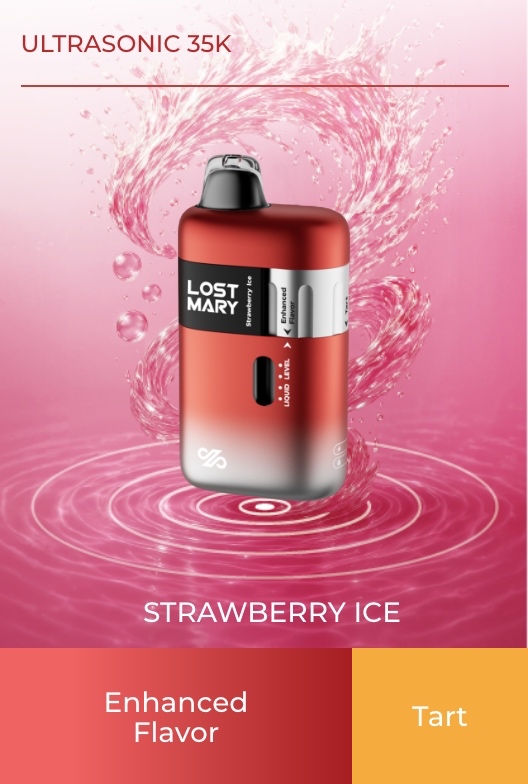 Lost Mary Ultrasonic 35K Strawberry Ice flavor vape at iSmokee smoke shop Orlando