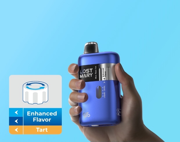 Lost Mary Ultrasonic 35K spin-to-enhance flavor wheel for rounded or tart flavor