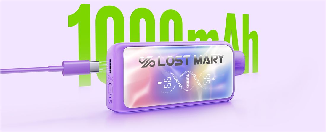 Lost Mary MT35000 Turbo 1000mAh fast-charging battery with Type-C port